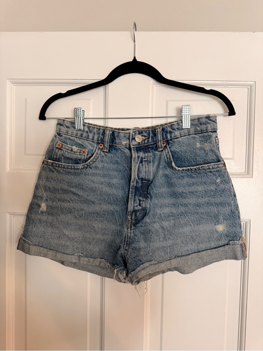 ZARA Mid Wash Jean Short